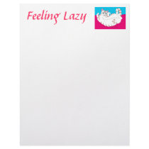 Feeling Lazy in Pink Customized Letterhead