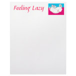 Feeling Lazy in Pink Customized Letterhead