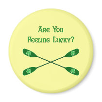 Feeling Lucky Kayak Refrigerator Magnets