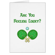 Feeling Lucky Ping Pong Cards