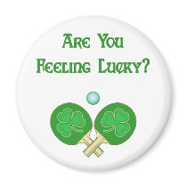 Feeling Lucky Ping Pong Fridge Magnets