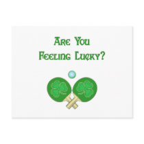 Feeling Lucky Ping Pong Post Card