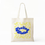 Feeling Sixties Text With Yellow Squares  Bag