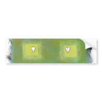 Feelings and thoughts fun modern art symbols bumper stickers