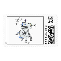Feely the Robot postage by twizzyfriends Feely the Robot postage