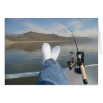 feet fishing greeting card