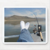 feet fishing mouse pad