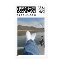 feet fishing postage stamp