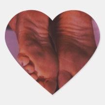 FEET HEAVEN HEART STICKERS