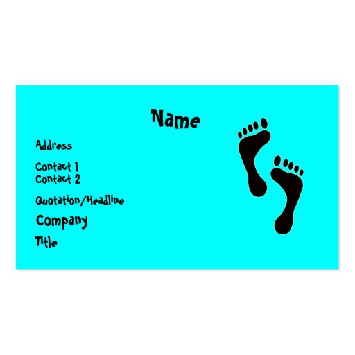 Feet on a Business Card (front side)
