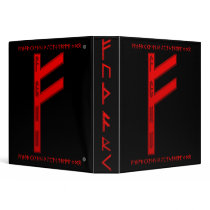 Fehu Rune red binders