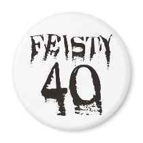 Feisty 40 fridge magnets