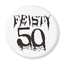 Feisty 50 refrigerator magnet