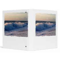 Feisty breaking waves on a florida beach vinyl binders