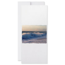 Feisty breaking waves on a florida beach rack card