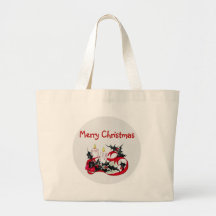 Felices Navidad Bolsa Lienzo