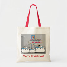 ¡Felices Navidad! Bolso del muñeco de nieve de Las Bolsas Lienzo