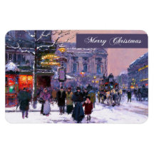Felices Navidad. Imán del regalo del navidad de la