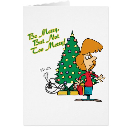 Felices Navidad pero dibujo animado divertido no d Tarjeta