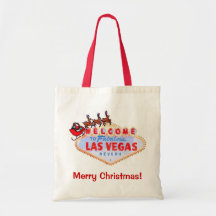 ¡Felices Navidad! Santa en bolso de la muestra de  Bolsa De Mano
