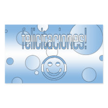 Felicitaciones! Argentina Flag Colors Pop Art Rectangle Stickers