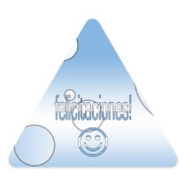 Felicitaciones! Argentina Flag Colors Pop Art Triangle Sticker