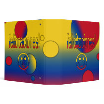 Felicitaciones! Colombia Flag Colors Pop Art 3 Ring Binders