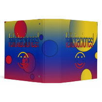 Felicitaciones! Venezuela Flag Colors Pop Art Vinyl Binder