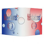 Félicitations! French Flag Colors Pop Art binders