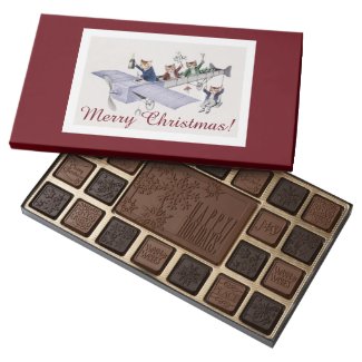 Feline Express Delivers Christmas Chocolates 45 Piece Assorted Chocolate Box