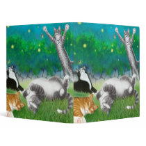 Feline Fun with Fireflies Avery Binder