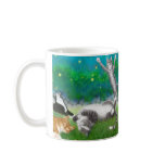 Feline Fun with Fireflies Mug