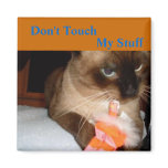 Feline Leukemia Survivor Siamese Cat Fridge Magnet