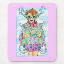 Feline Masquerade Mousepad mousepads
