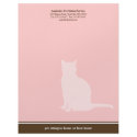 Feline pink brown posh pet sitting service custom letterhead