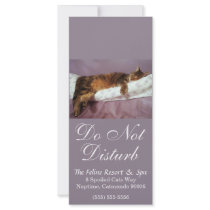 Feline Resort Do Not Disturb Door Hanging rack cards by Victoreeah Feline Resort Do Not Disturb Door Hanging rack cards