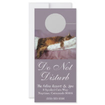 Feline Resort Do Not Disturb Door Hanging rack cards by Victoreeah Feline Resort Do Not Disturb Door Hanging rack cards