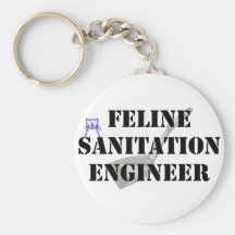 Feline Sanitation Engineer Key Chain