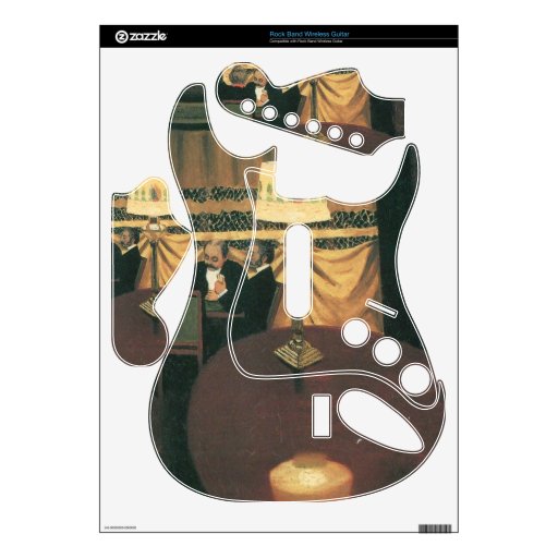 Felix Vallotton - Poker players Rock Band Guitar Skin