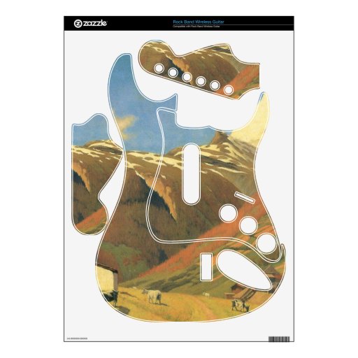 Felix Vallotton - vista de Zermatt Rock Band Guitar Skin