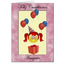 Feliz Cumpleaños Amiguita Cards