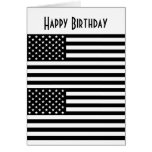 Feliz cumpleaños de la bandera americana tarjeton