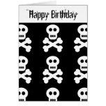 Feliz cumpleaños de los cráneos blancos felicitacion 