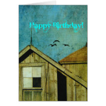 Feliz cumpleaños, granero del Grunge tarjetas