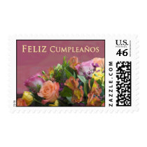 Feliz Cumpleanos - Happy Birthday postage by ZenfulDelights Feliz Cumpleanos - Happy Birthday postage