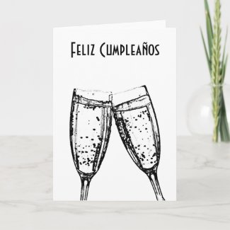 Feliz Cumpleaños / Happy Birthday Spanish Language Card