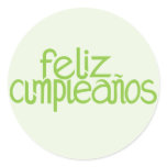 Feliz Cumpleaños lime Sticker