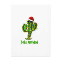 Feliz Navidad - Arizona Christmas Saguaro Lights Postcard
