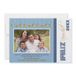 Feliz Navidad Custom Family Holiday Card (blue) Announcement