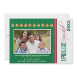 Feliz Navidad Custom Family Holiday Card (green) Custom Invitations
